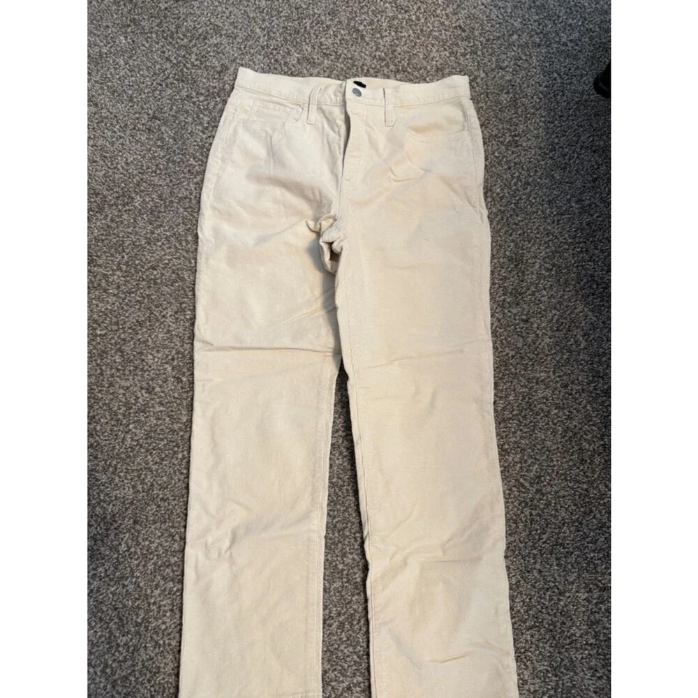 Jcrew Women’s Cream Corduroy Pants - Classic Straight Fit